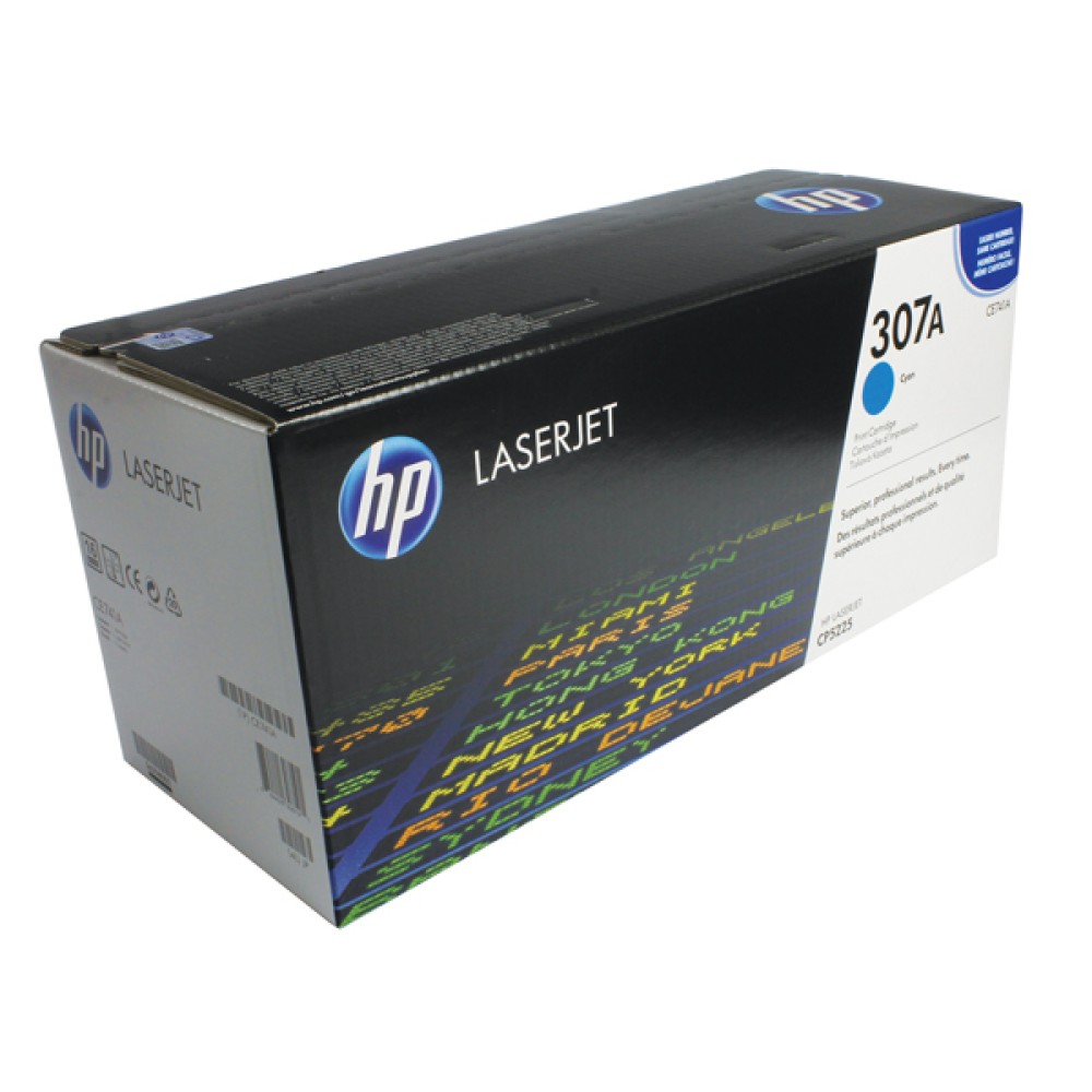 HP 307A Cyan LaserJet Toner Cartridge CE741A