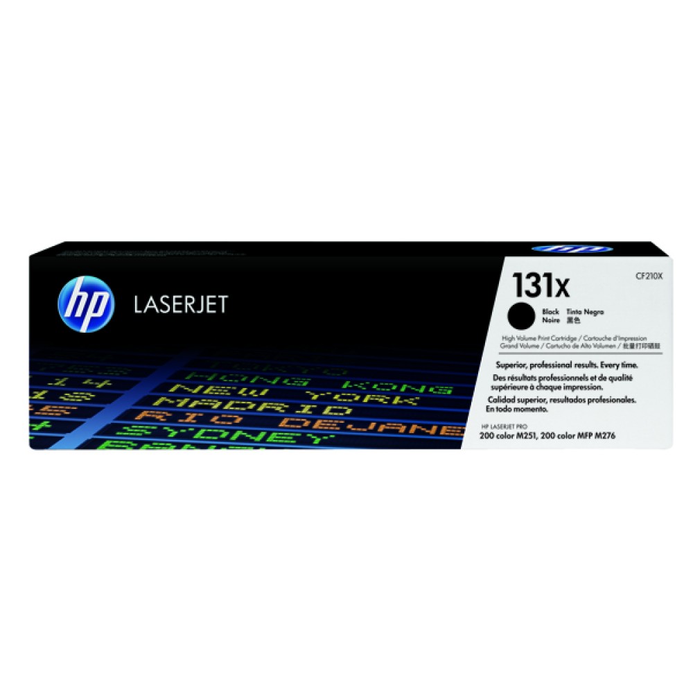 HP 131X Black LaserJet High Yield Toner Cartridge CF210X