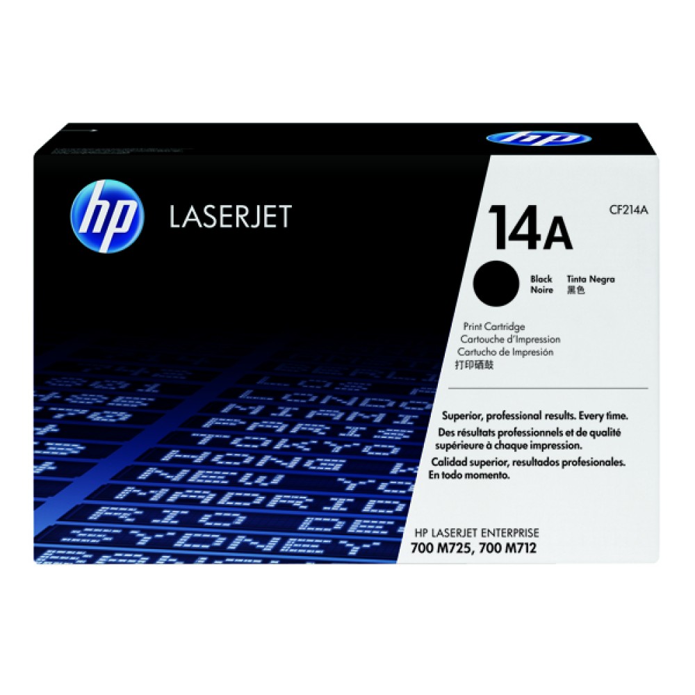 HP 14A Black LaserJet Toner Cartridge CF214A