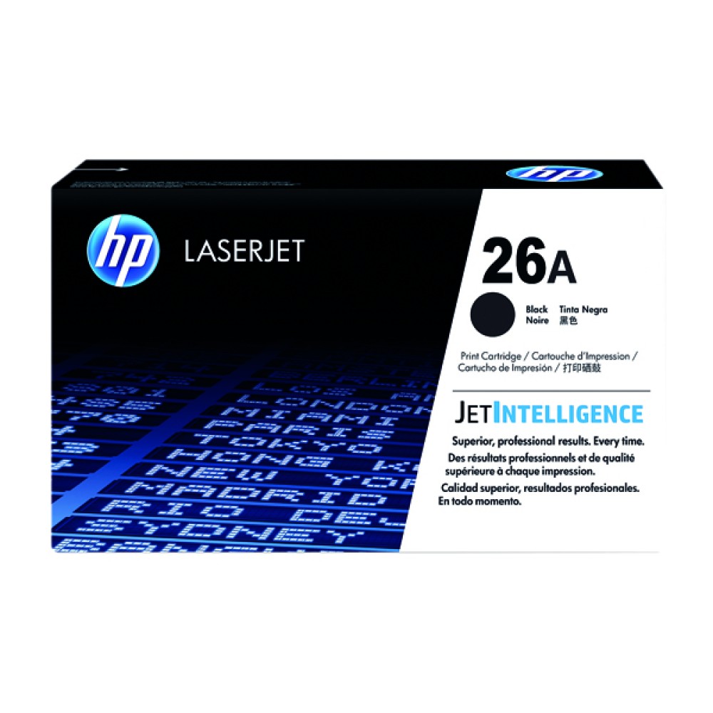 HP 26A Black LaserJet Toner Cartridge CF226A