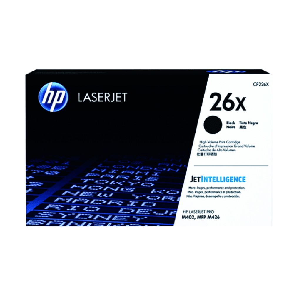 HP 26X High Yield Black Original LaserJet Toner Cartridge CF226X