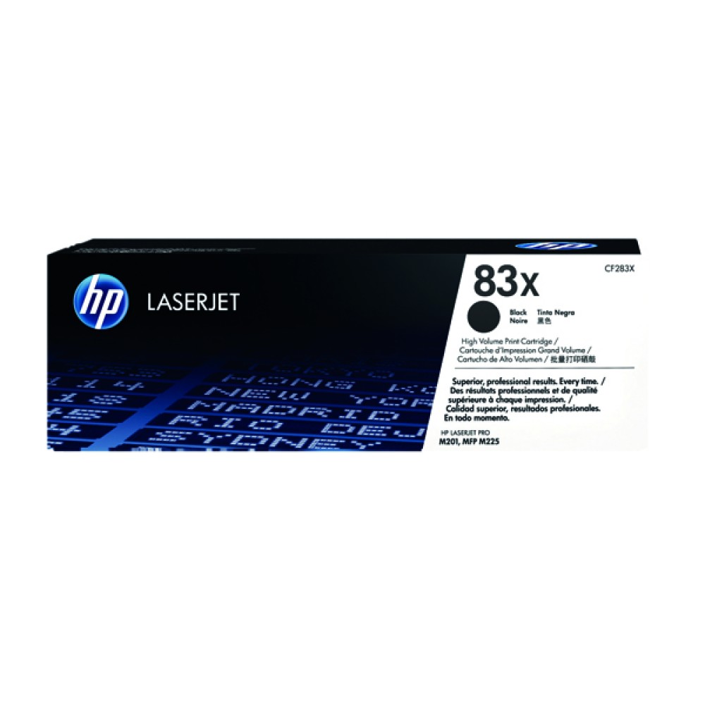 HP 83X Black LaserJet High Yield Toner Cartridge CF283X