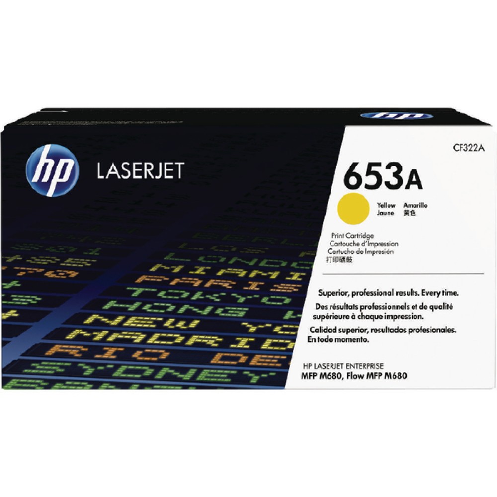 HP 653A Yellow LaserJet Toner Cartridge CF322A