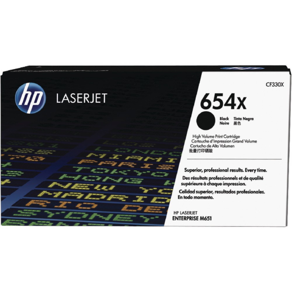 HP 654X Black LaserJet High Yield Toner Cartridge CF330X