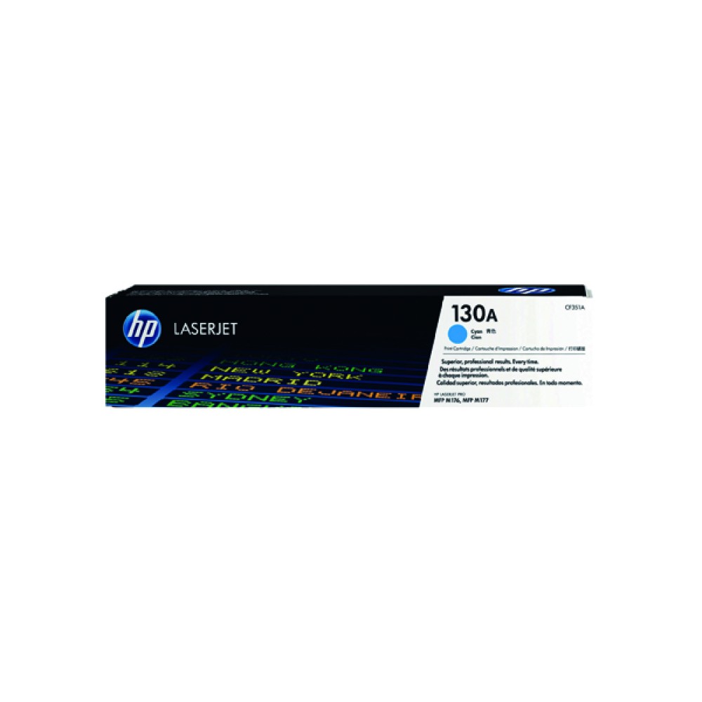 HP 130A Cyan Laserjet Toner Cartridge CF351A