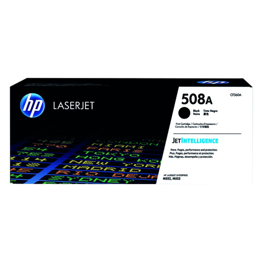 HP 508A Black LaserJet Toner Cartridge CF360A