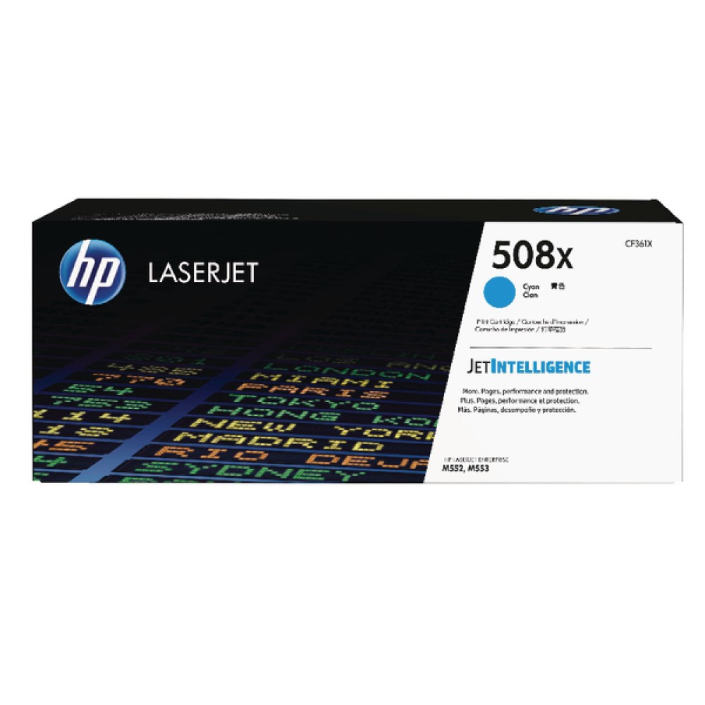 HP 508X Cyan LaserJet High Yield Toner Cartridge CF361X