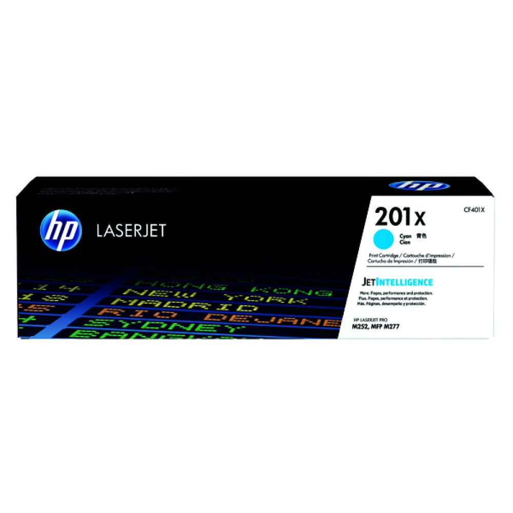 HP 201X Cyan LaserJet High Yield Toner Cartridge CF401X