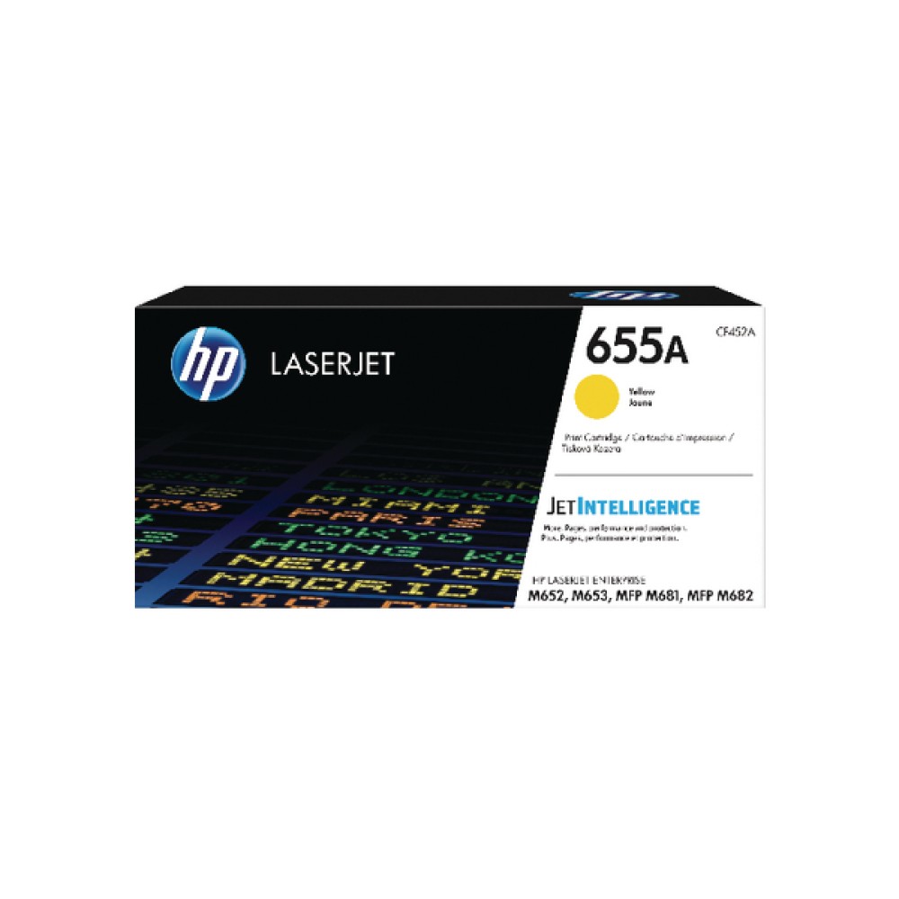 HP 655A Yellow Original LaserJet Toner Cartridge CF452A