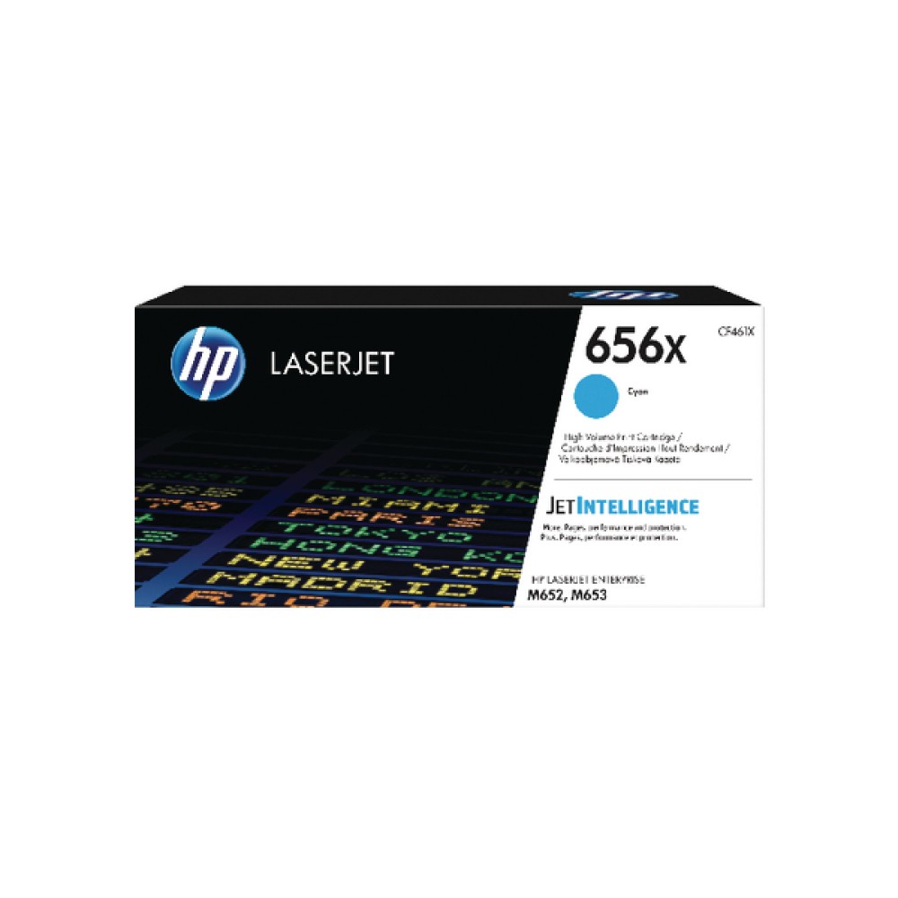 HP 656X High Yield Cyan Original LaserJet Toner Cartridge CF461X