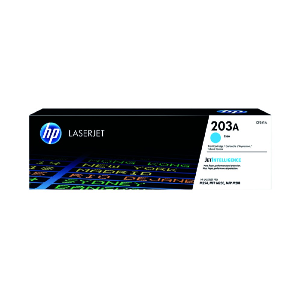 HP 203A Original Cyan LaserJet Toner Cartridge CF541A