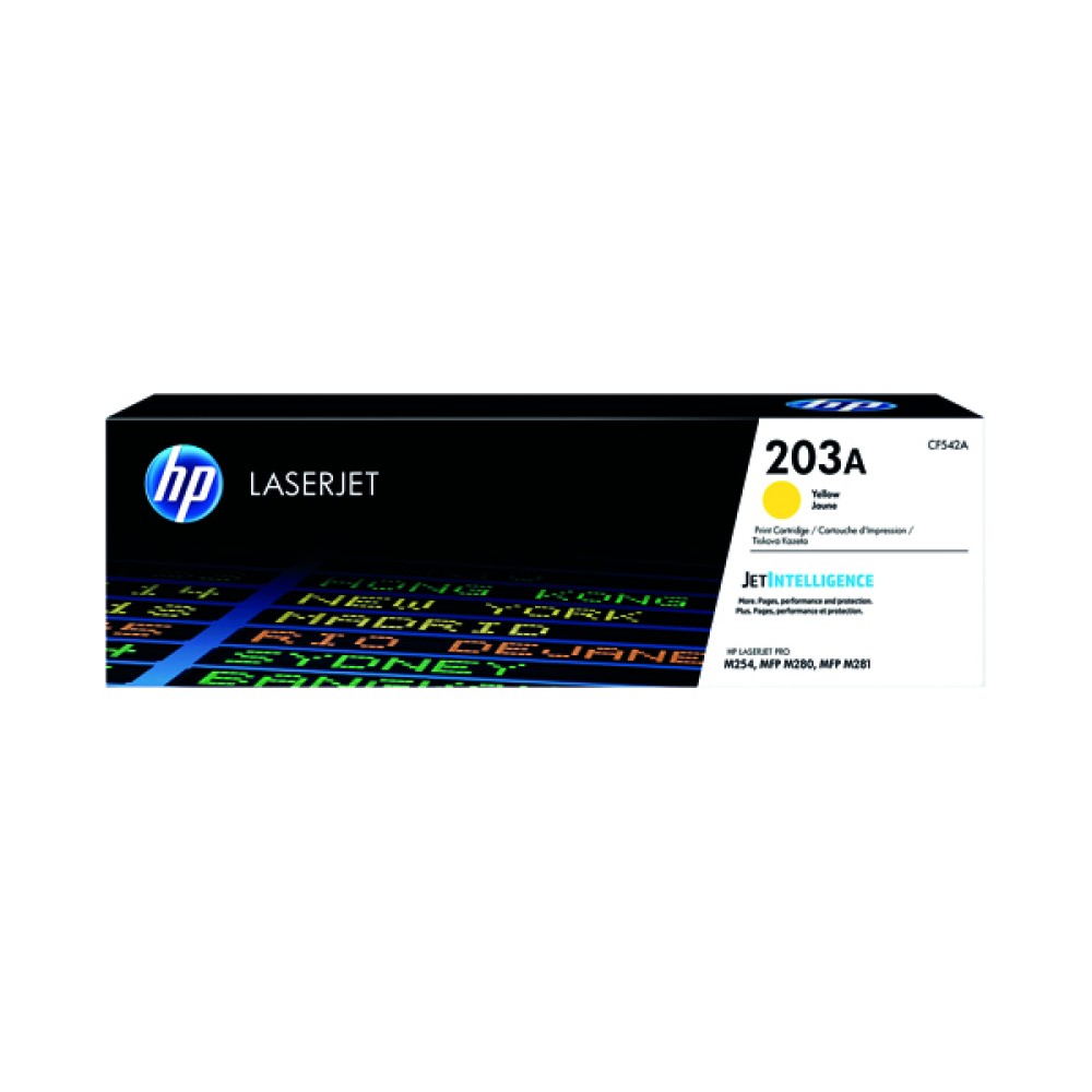 HP 203A Original Yellow LaserJet Toner Cartridge CF542A