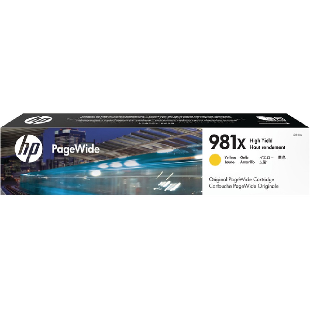 HP 981X PageWide Yellow High Yield Ink Cartridge L0R11A