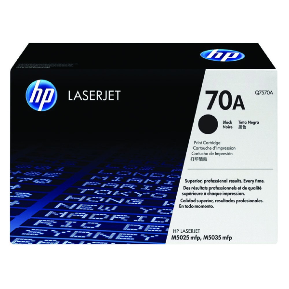 HP 70A Black LaserJet Toner Cartridge Q7570A