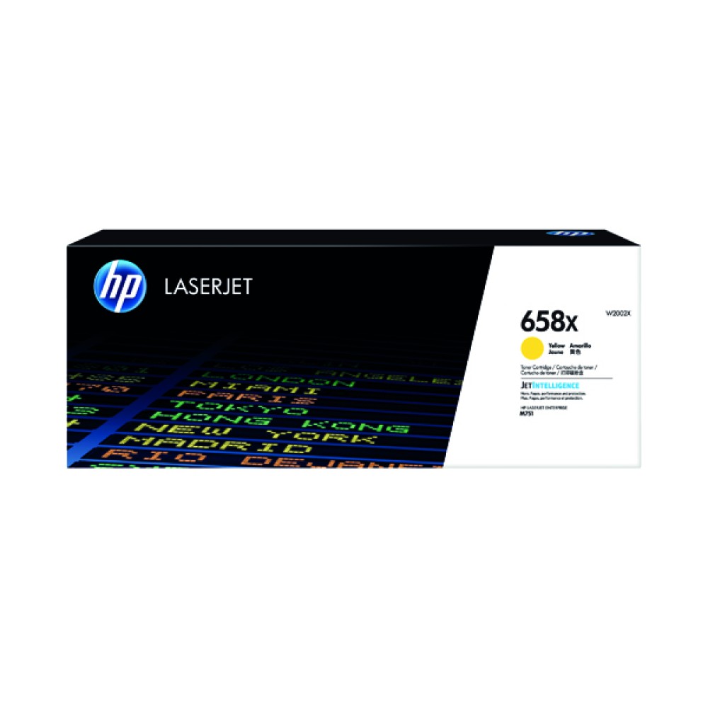 HP 658X LaserJet Toner Cartridge Yellow W2002X