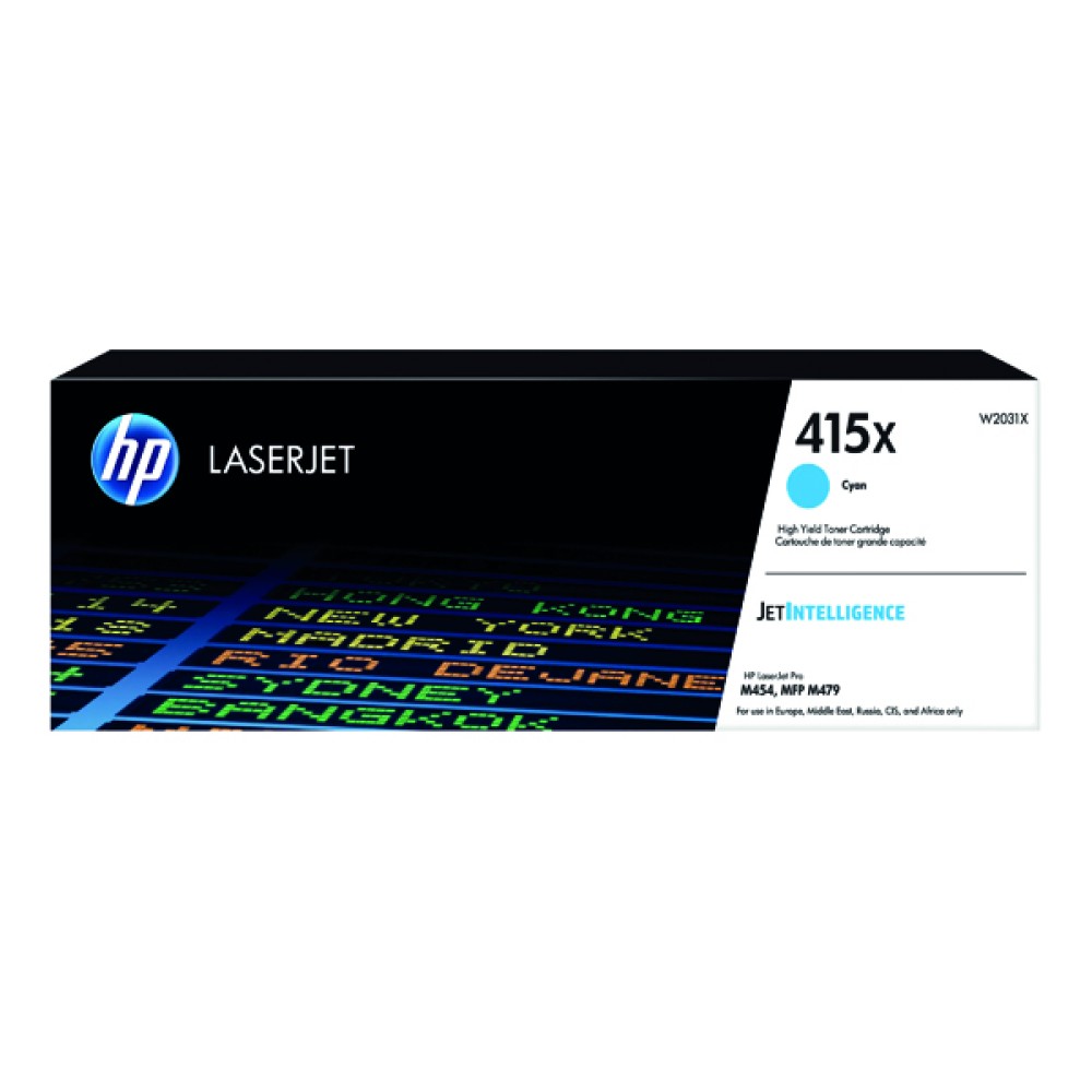 HP 415X Cyan LaserJet Toner Cartridge W2031X