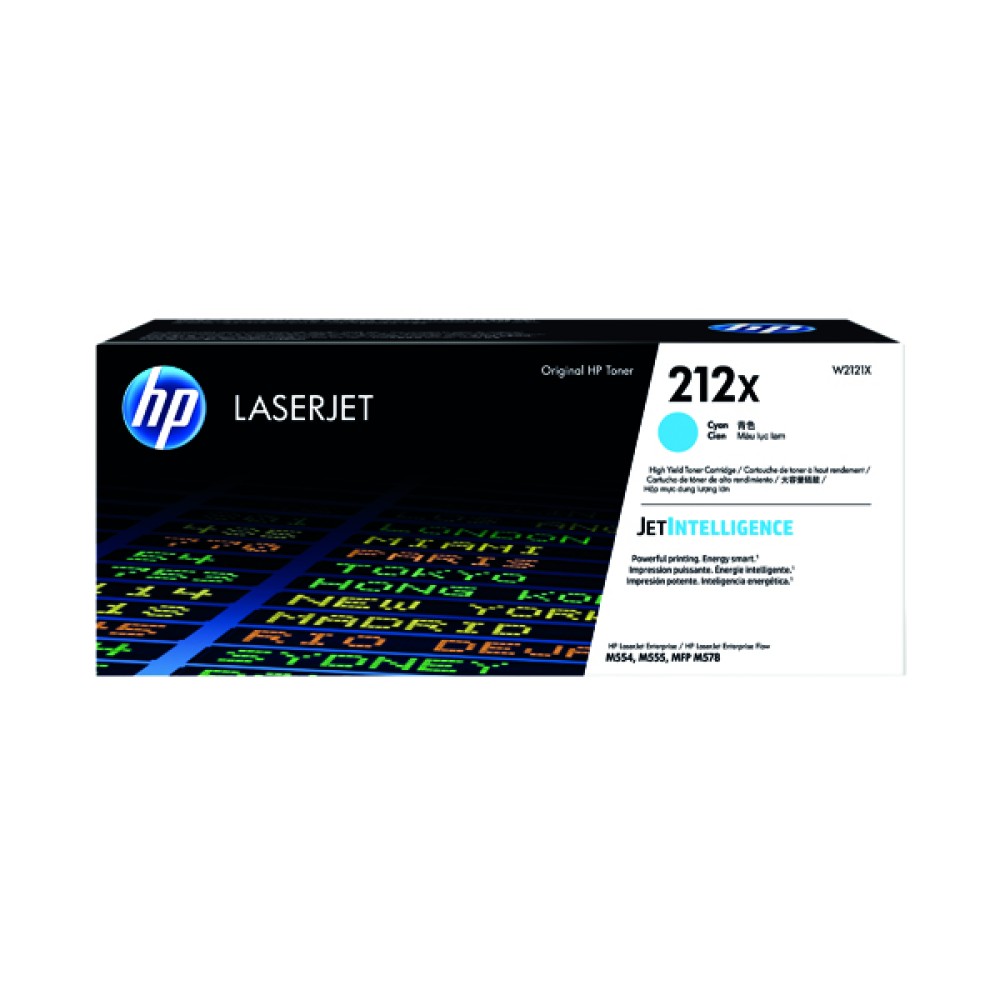 HP 212X Cyan High Yield Laserjet Toner Cartridge W2121X