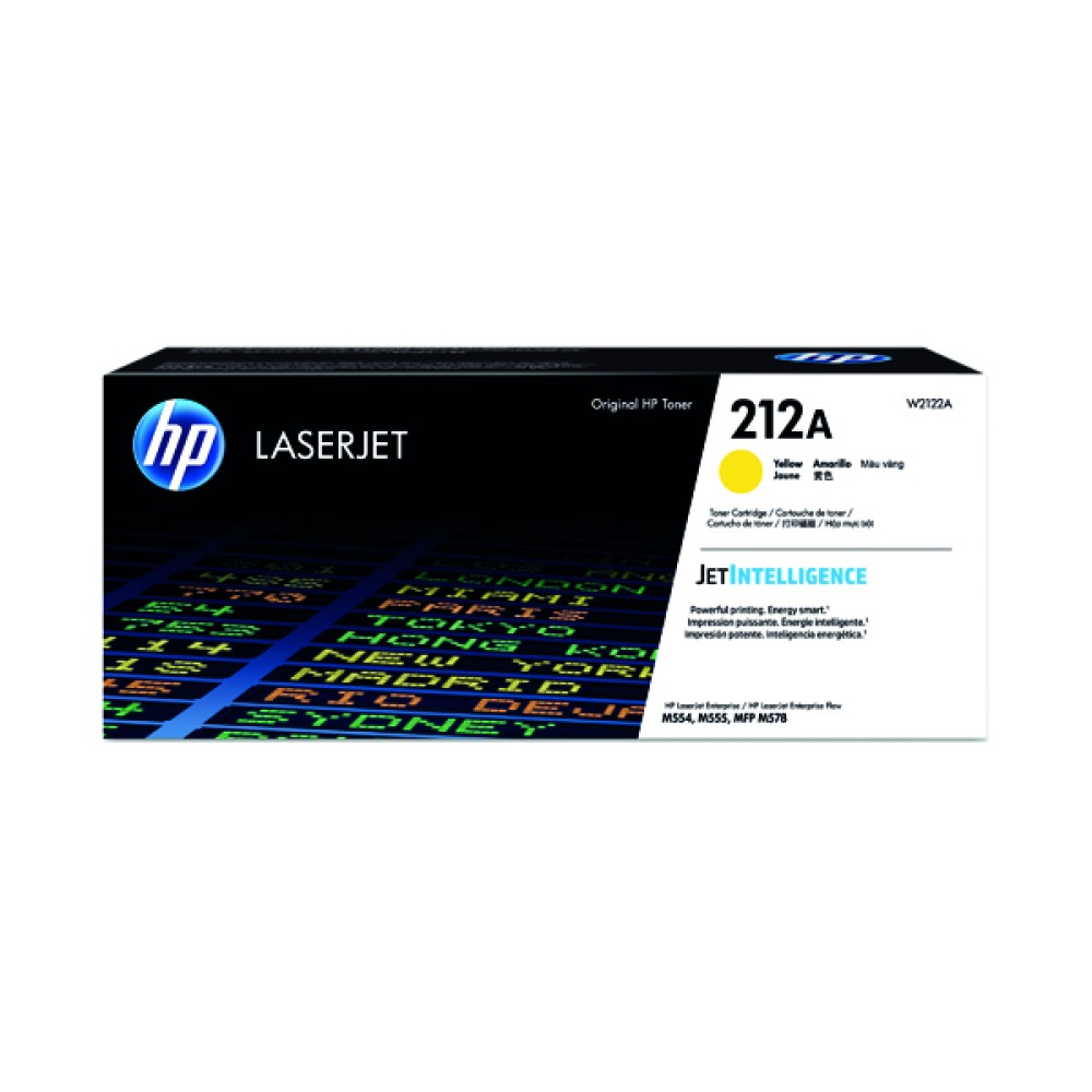 HP 212A Yellow Laserjet Toner Cartridge W2122A