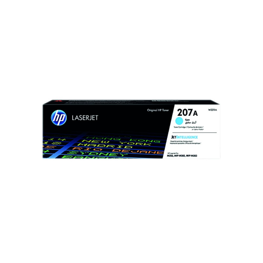 HP 207A LaserJet Toner Cartridge Cyan W2211A