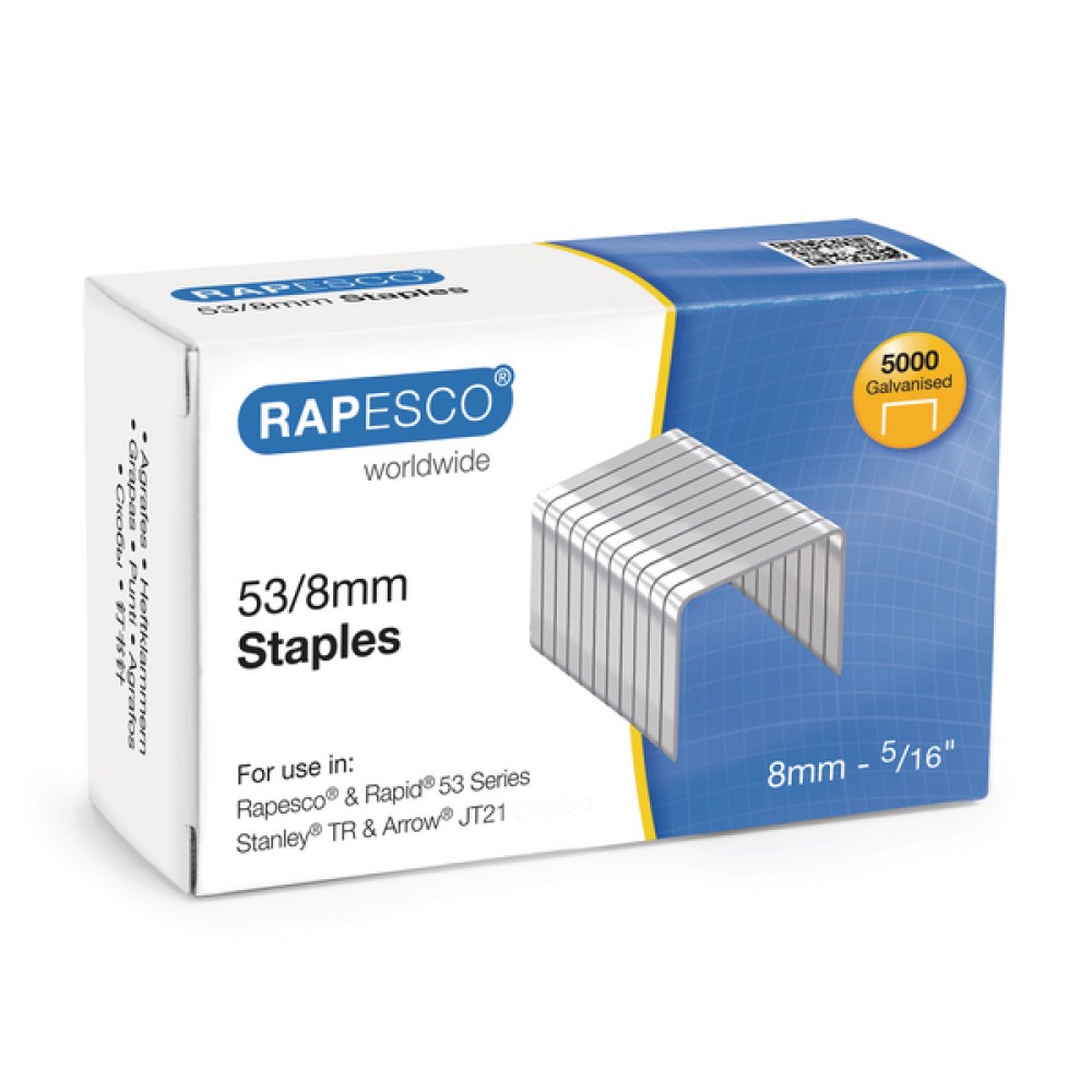 Rapesco 53/8mm Staples (5000 Pack) 0750