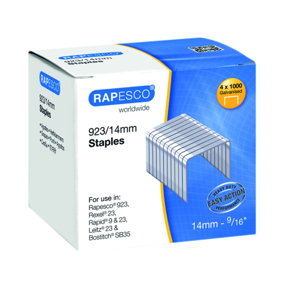 Rapesco 923/14mm Staples (4000 Pack) S92314Z3