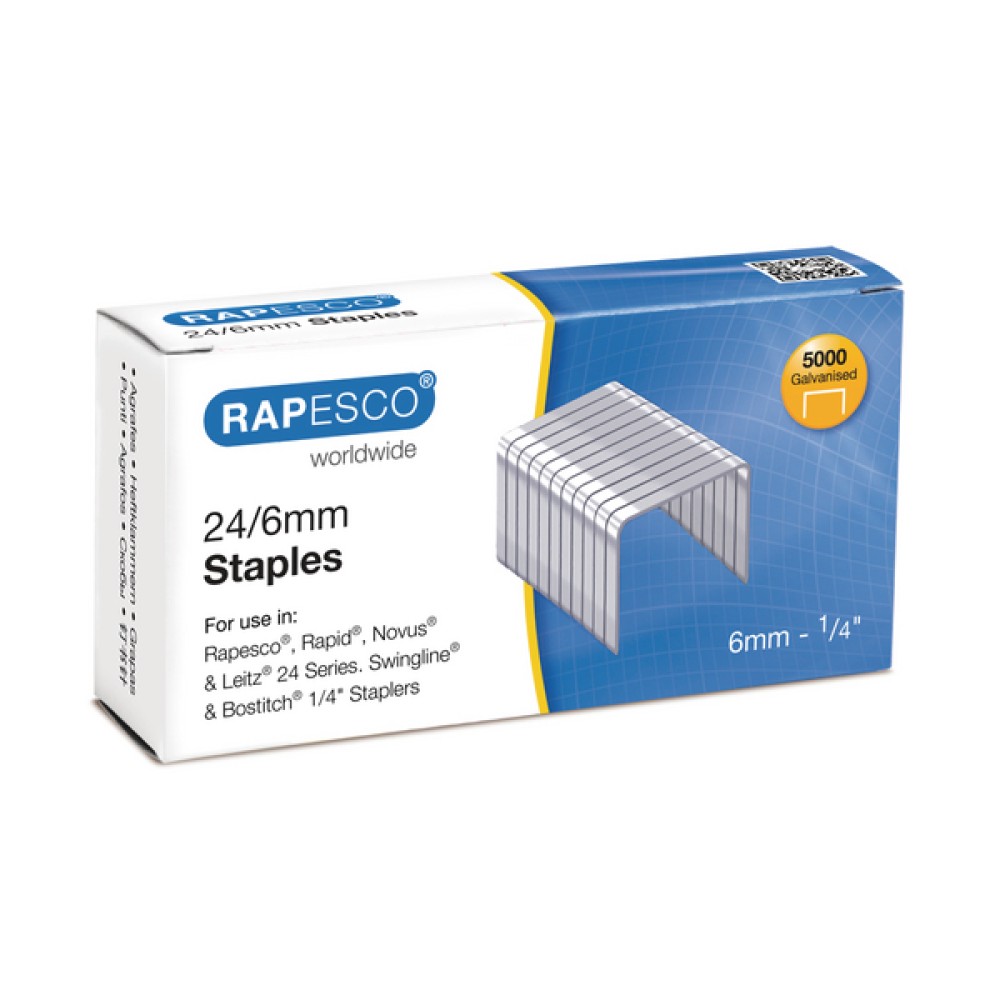 Rapesco 24/6mm Staples (5000 Pack) S24602Z3
