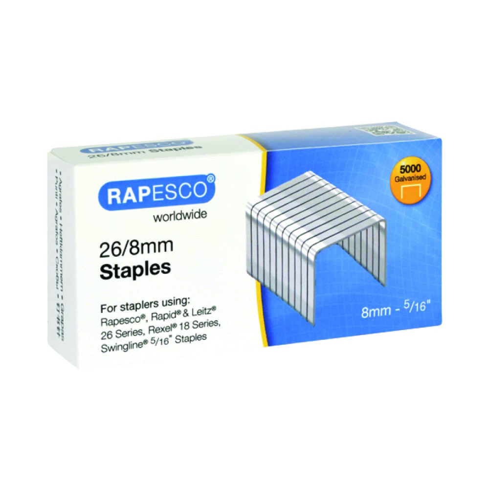 Rapesco 26/8mm Staples (5000 Pack) S11880Z3