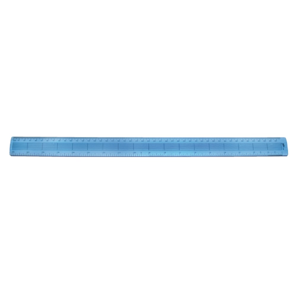 Helix Shatter Resistant Ruler Gridded 45cm Blue (10 Pack) L28040