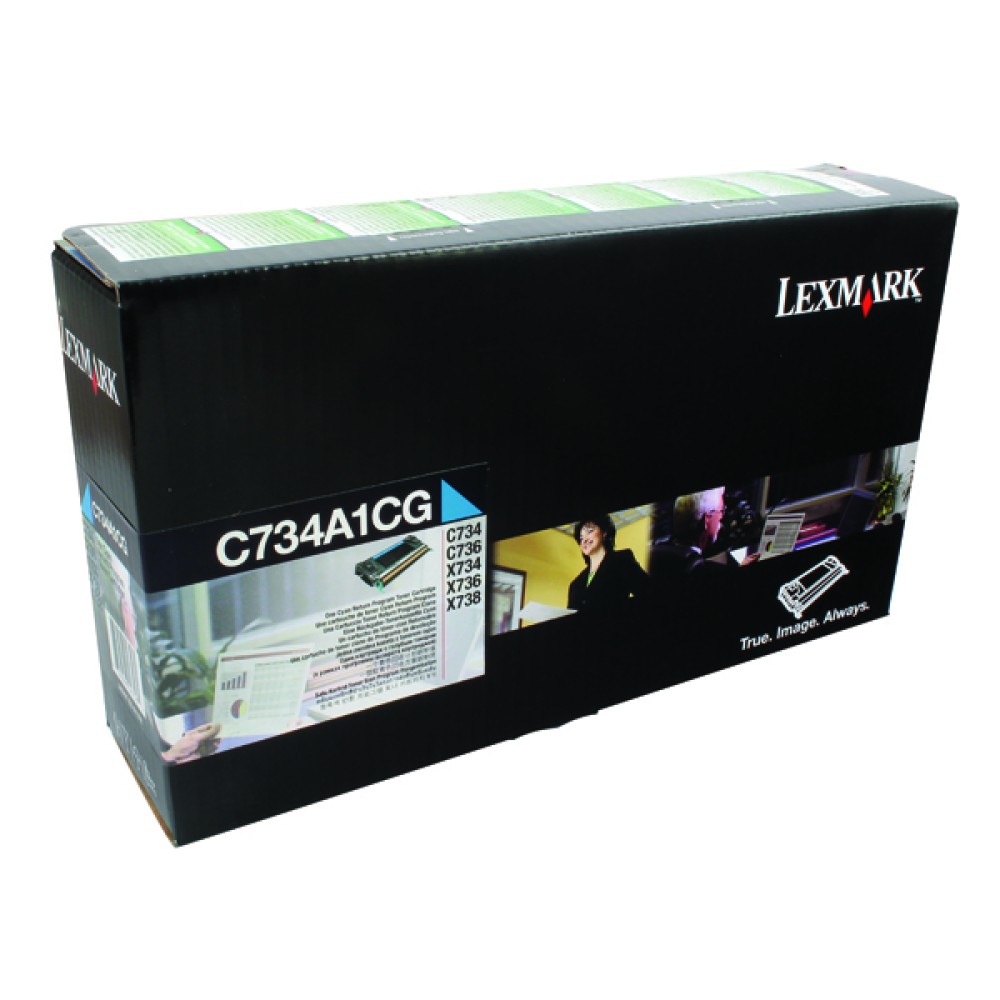 Lexmark Cyan C734A1CG Return Program Toner Cartridge