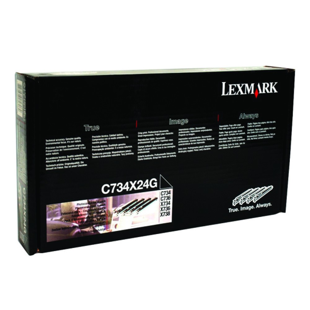 Lexmark Black/Colour C734 Photoconductor Unit (4 Pack) C734X24G