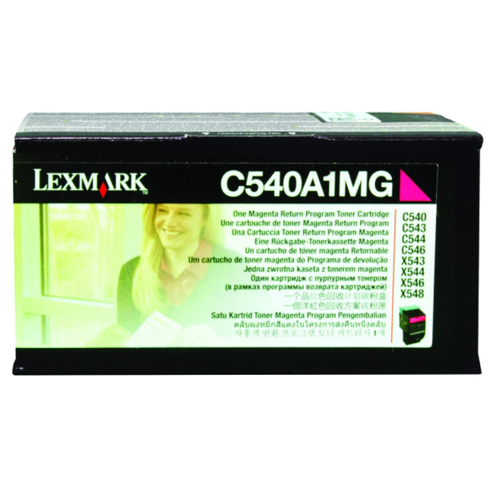 Lexmark Magenta C540 Laser Toner Cartridge C540A1MG