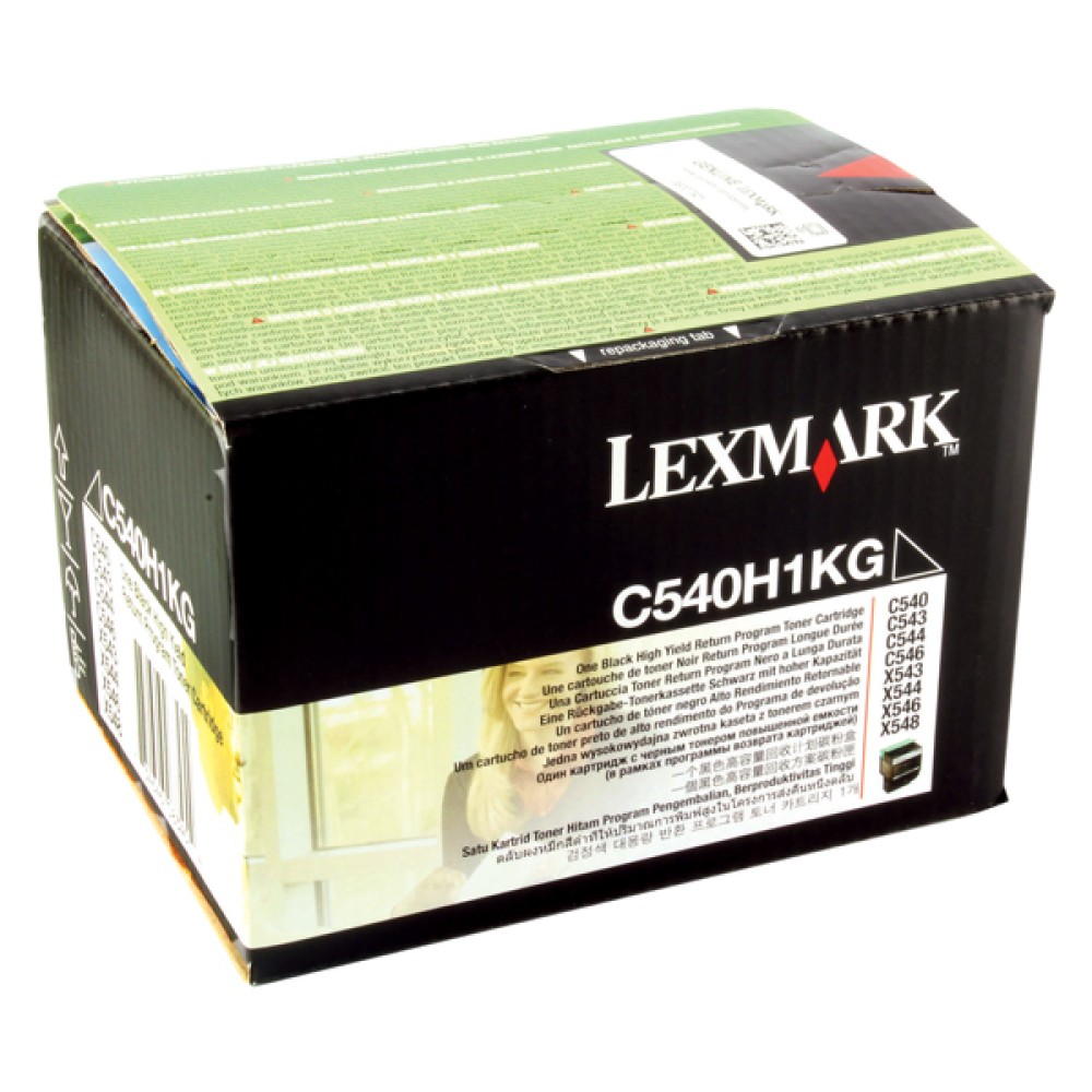 Lexmark Black Return Program Toner Cartridge High Yield C540H1KG