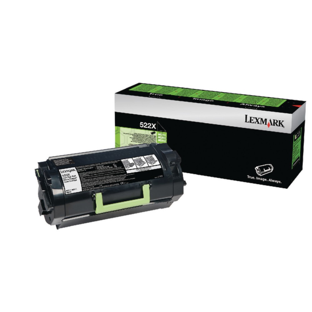 Lexmark 522X Black Toner Cartridge Extra High Yield 52D2X00