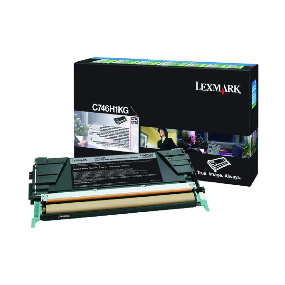 Lexmark Black Return Program Toner Cartridge High Yield C746H1KG