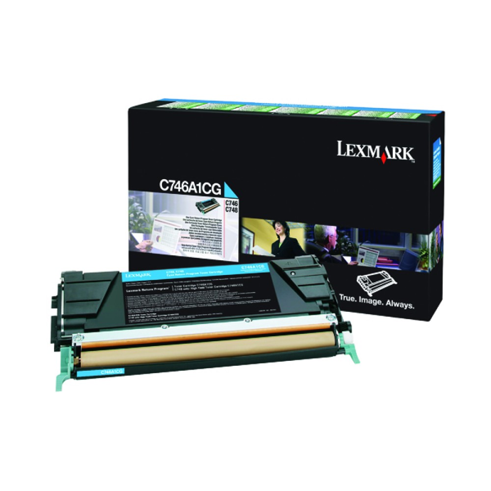 Lexmark Cyan C746A1CG Return Program Toner Cartridge