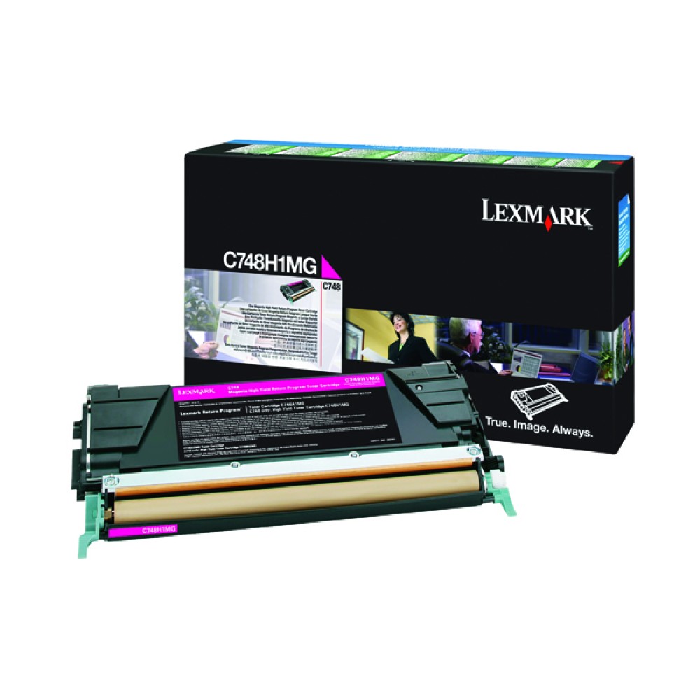 Lexmark Magenta Return Program Toner Cartridge High Yield C748H1MG