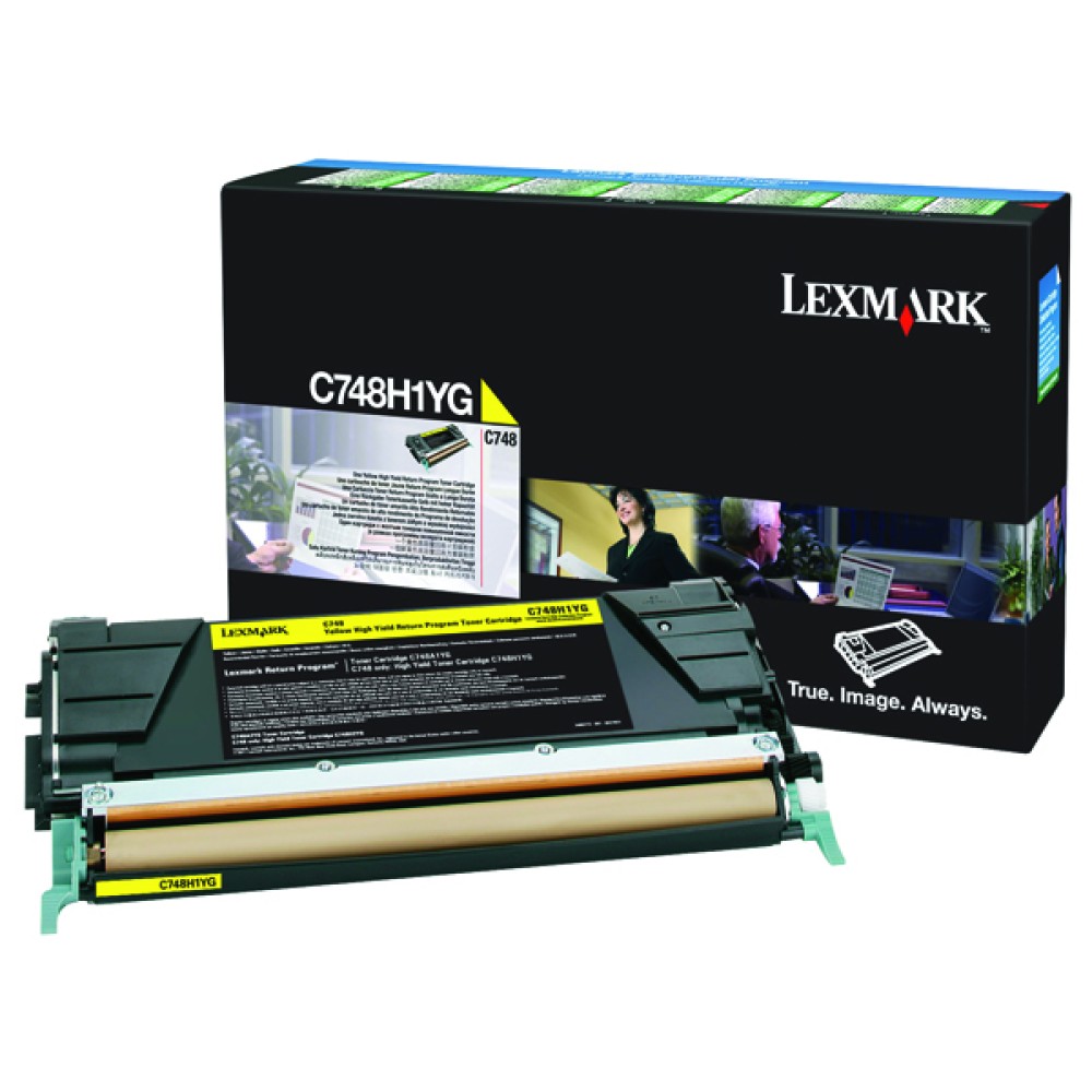 Lexmark Yellow Return Program Toner Cartridge High Yield C748H1YG