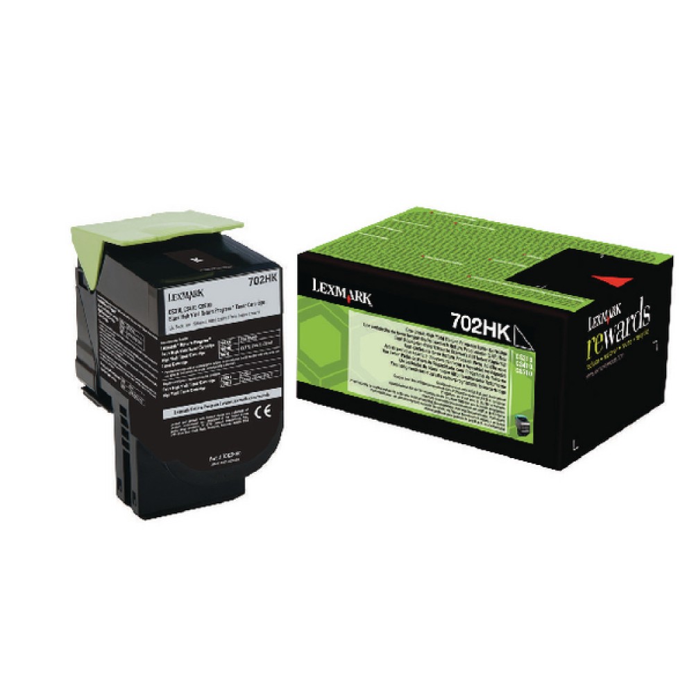 Lexmark 702HK Black High Yield Toner Cartridge 70C2HK0