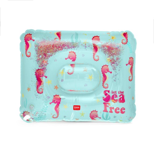 Seahorse themed inflatable pillow  - Legami