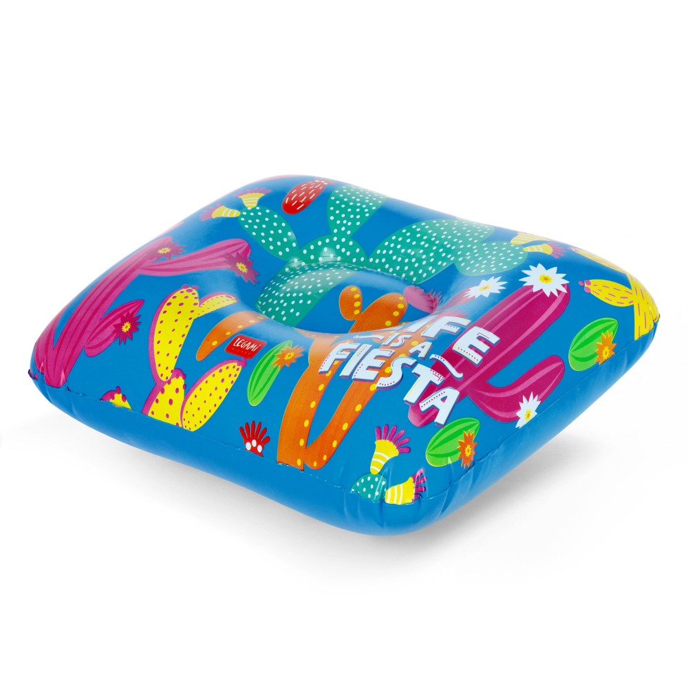 cactus themed inflatable pillow