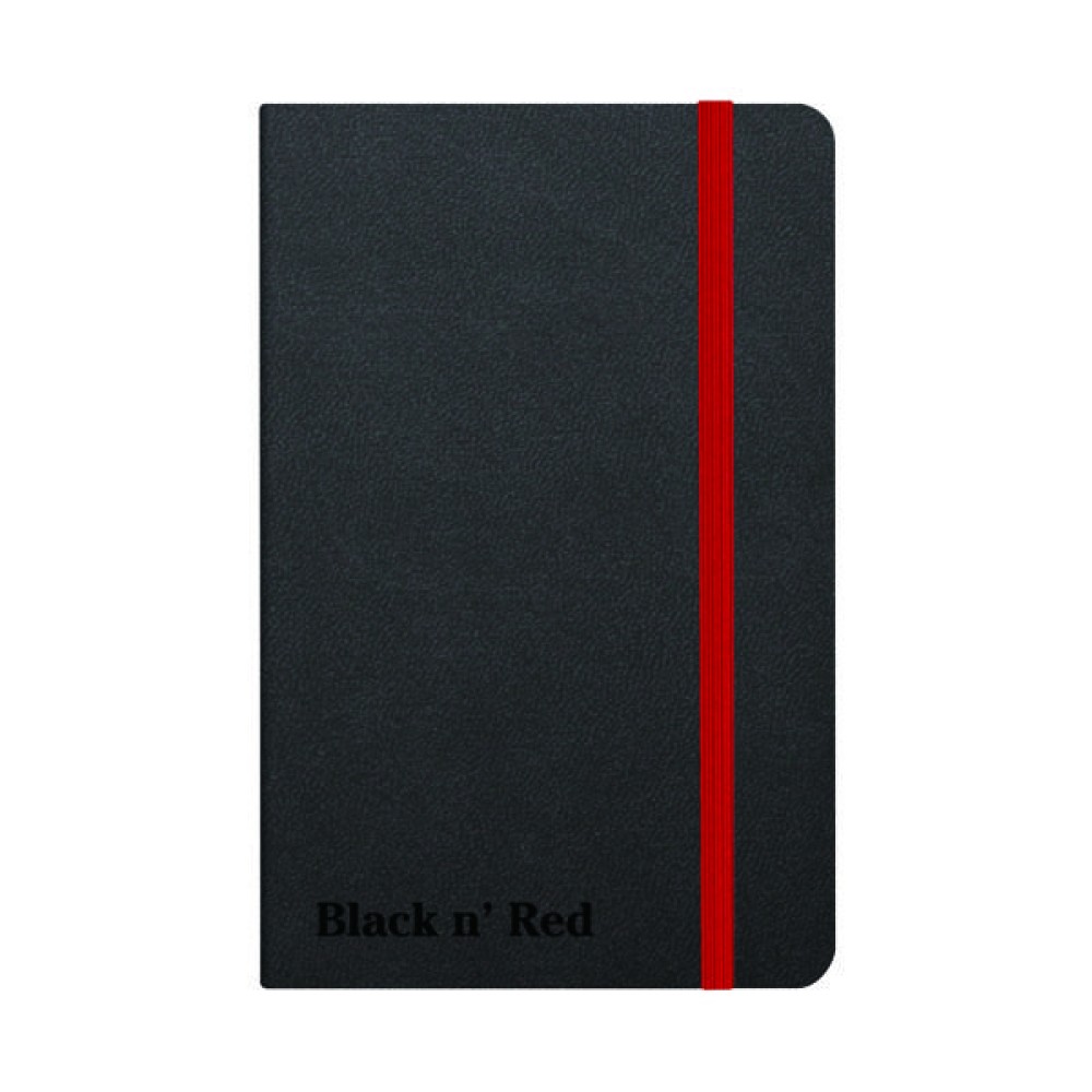 Black n\' Red Casebound Hardback Notebook A6 Black 400033672