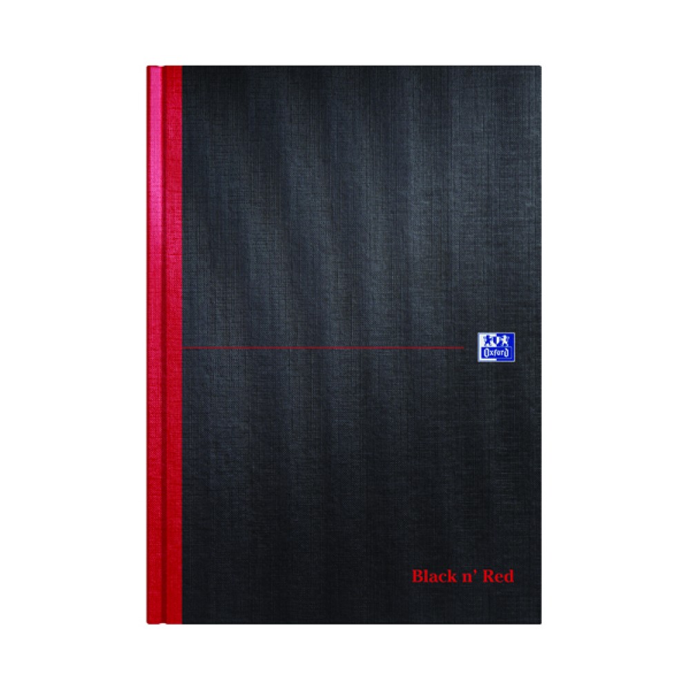 Black n\' Red Smart Ruled Casebound Hardback Notebook A4 100080428