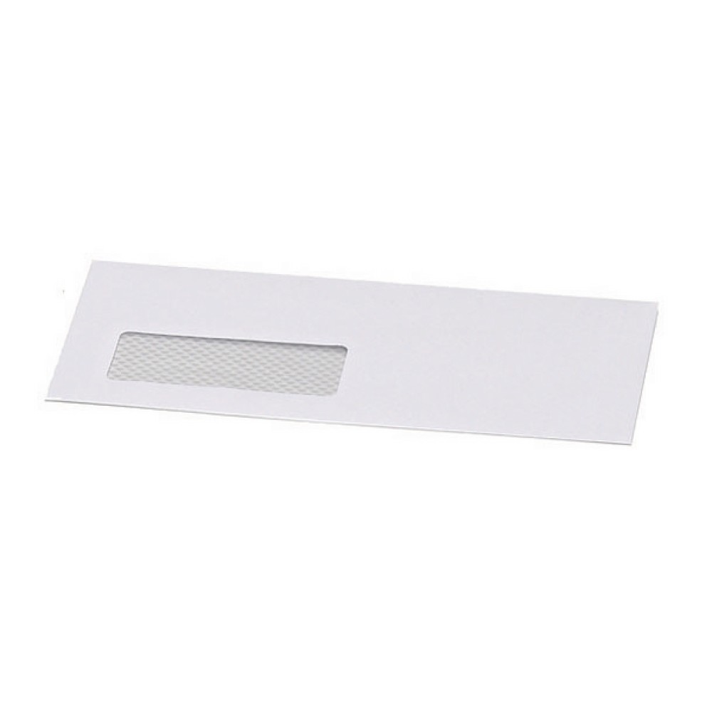 Postmaster DL Envelope 114x235mm Window Gummed 90gsm White (500 Pack) B29153