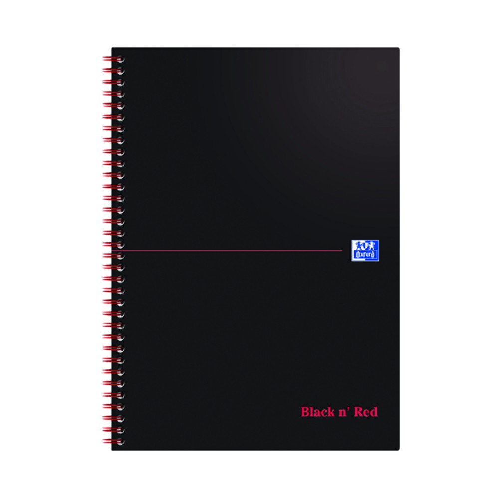 Black n\' Red Wirebound Notebook 100 Pages A4 (10 Pack) 846350152