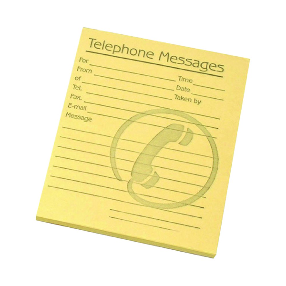 Challenge Telephone Message Pad 127x102mm Yellow (10 Pack) 100080477