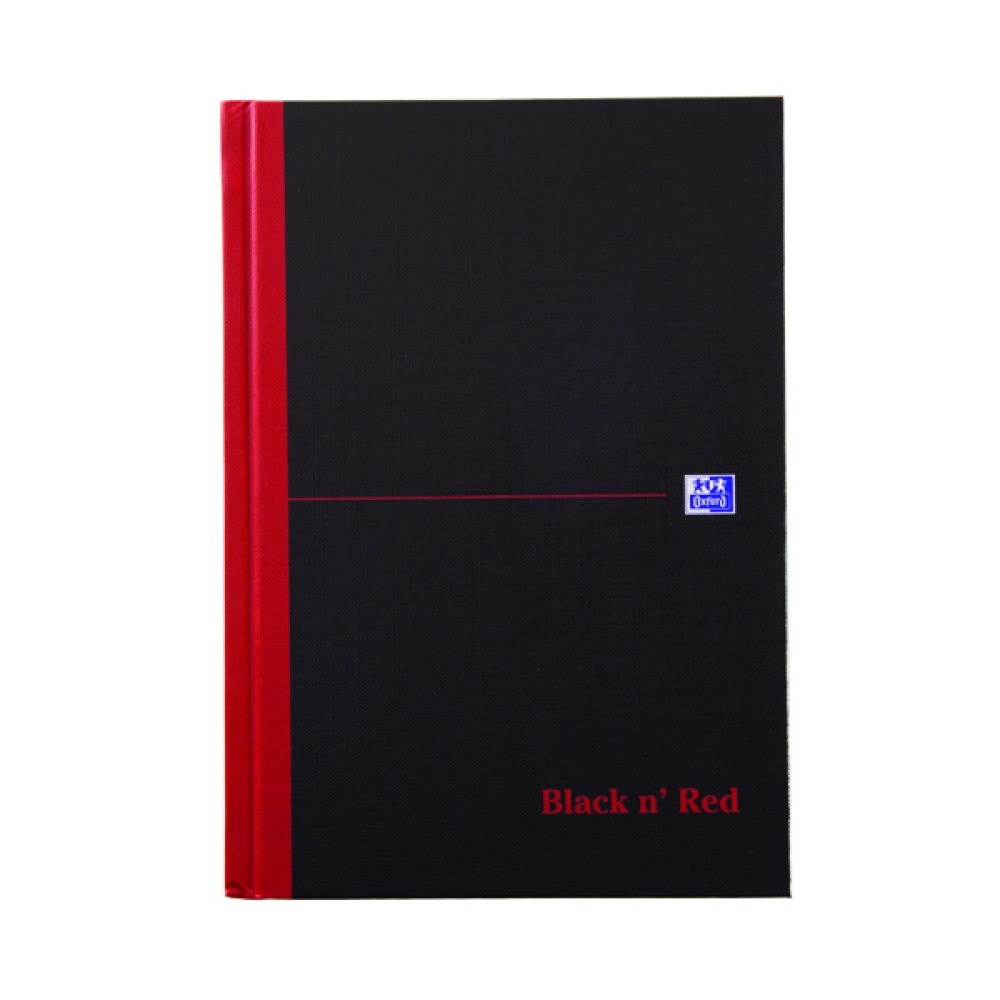 Black n\' Red A-Z Casebound Hardback Notebook 192 Pages A5 (5 Pack) 100080491