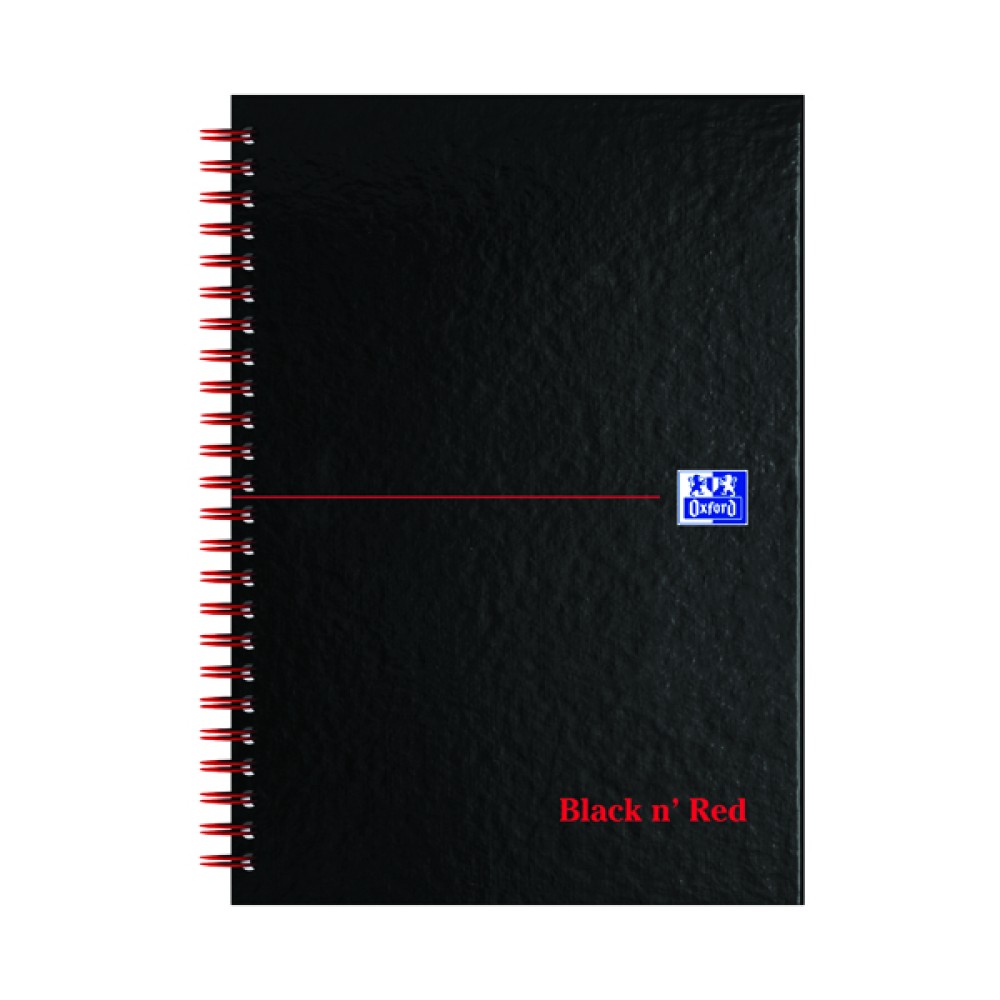 Black n\' Red A-Z Wirebound Hardback Notebook A5 (5 Pack) 100080194