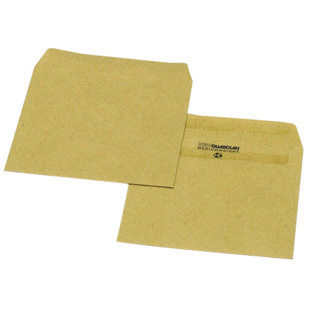New Guardian Envelope 108x102mm Wage Plain Self Seal 80gsm Manilla (1000 Pack) L20219