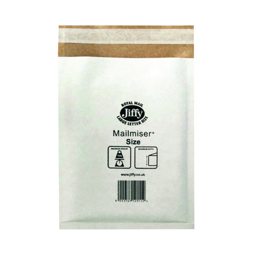 Jiffy Mailmiser Size 2 205x245mm White MM-2 (100 Pack) JMM-WH-2