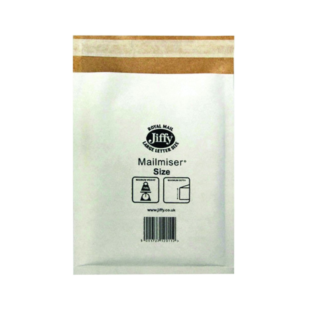 Jiffy Mailmiser Size 7 340x445mm White MM-7 (50 Pack) JMM-WH-7